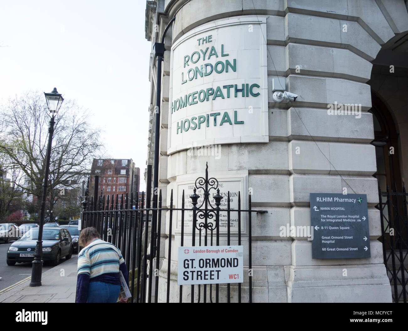 The Royal London Homeopathic Hospital (now the Royal London Hospital for Integrated Medicine) Great Ormond Street, London WC1N, UK Stock Photo