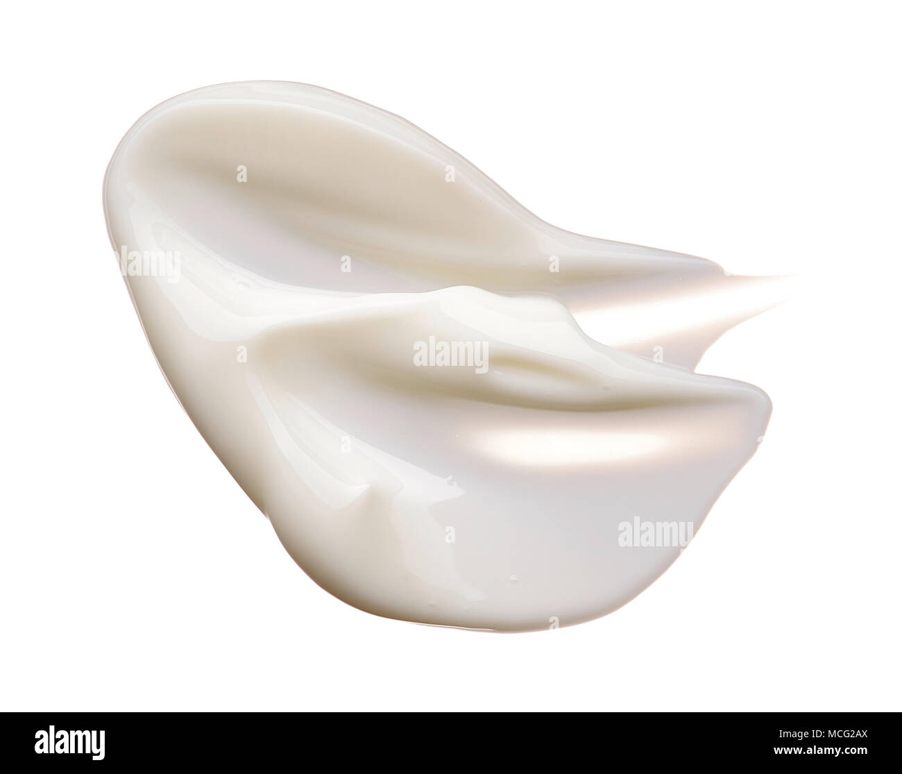 Exclusive textures of cosmetic products on white background Stock Photo