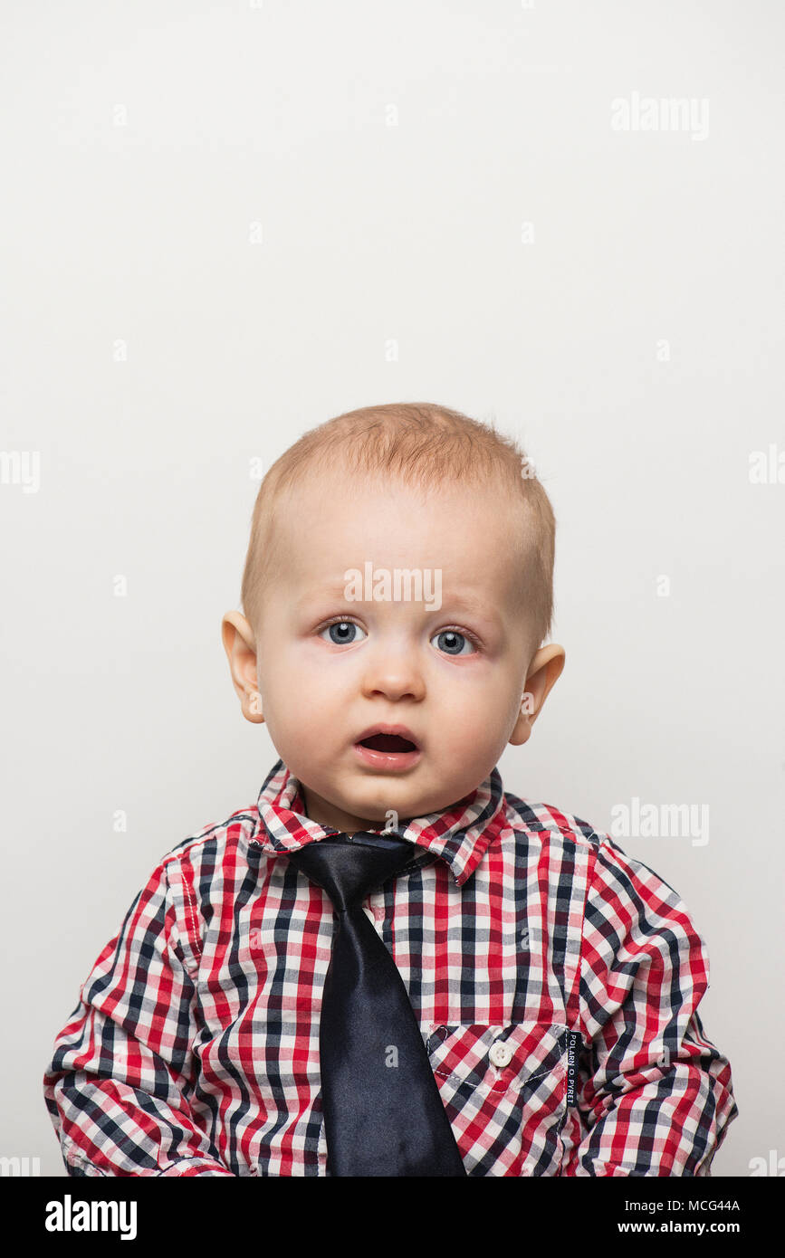 A ten month old baby boy. Stock Photo