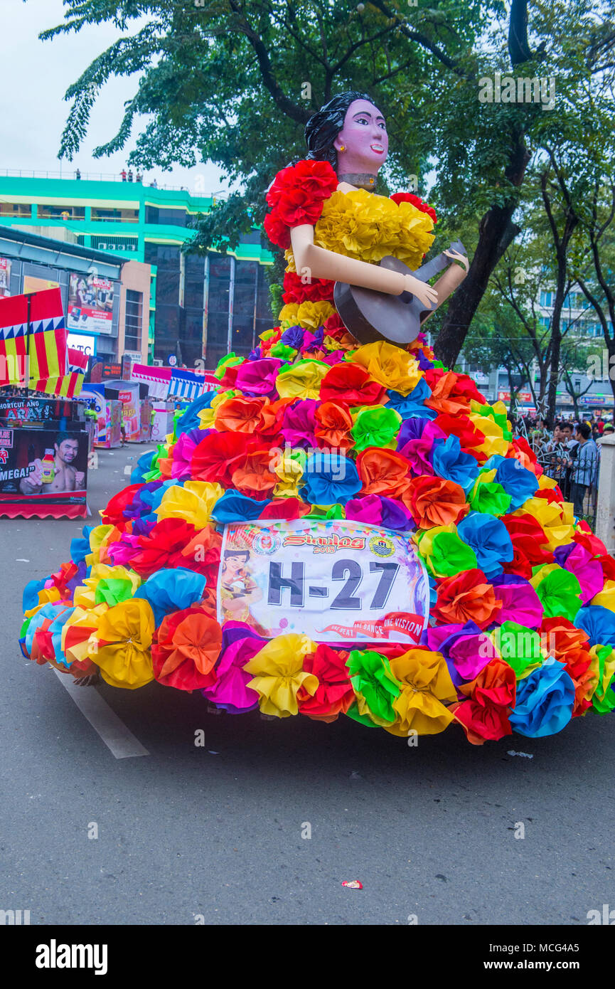 Giant Puppet at the Sinulog festival in Cebu Philippines Stock Photo