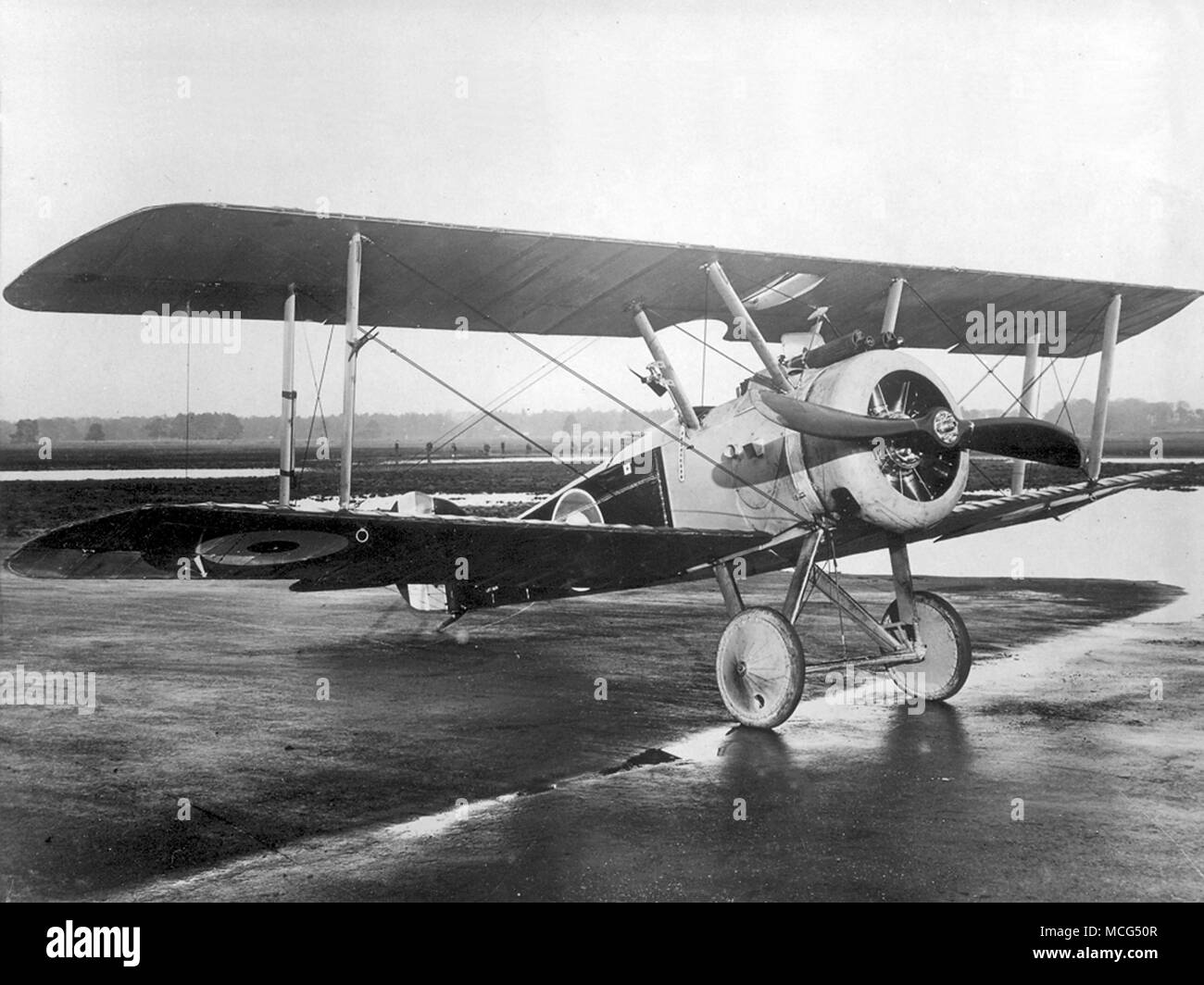 Sopwith Camel was a British First World War single-seat biplane fighter aircraft introduced on the Western Front in 1917 Stock Photo