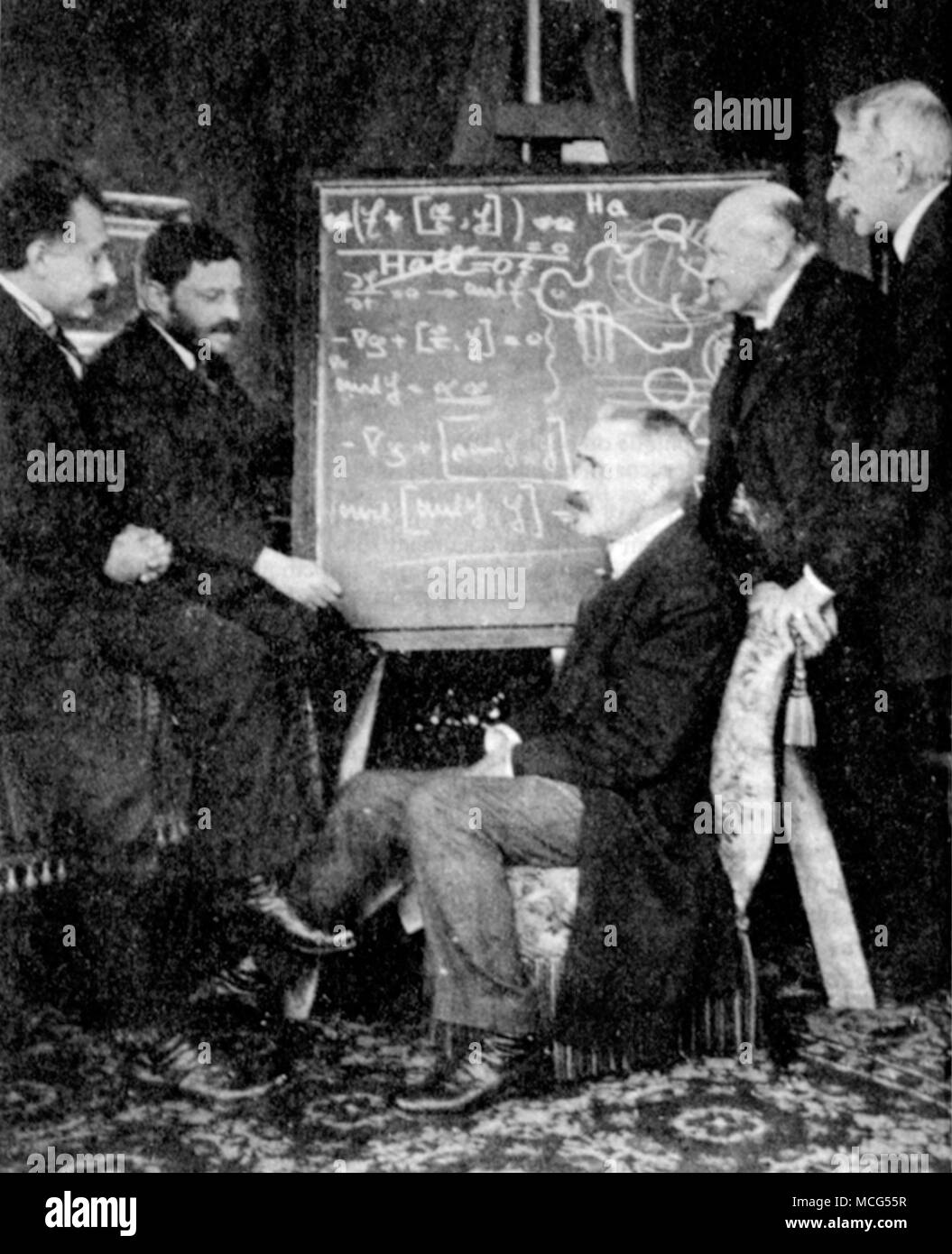Albert Einstein, Paul Ehrenfest, Paul Langevin, Heike Kamerlingh Onnes