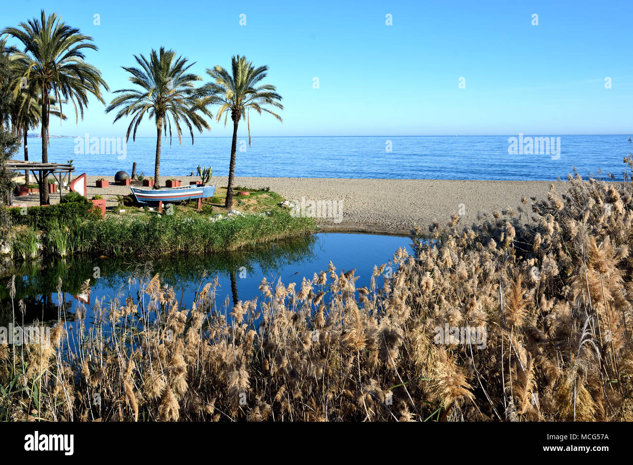 Benidorm seaside resort on the eastern coast of Spain, part of the Valencia region’s famed Costa Blanca. Spain, Spanish. Stock Photo