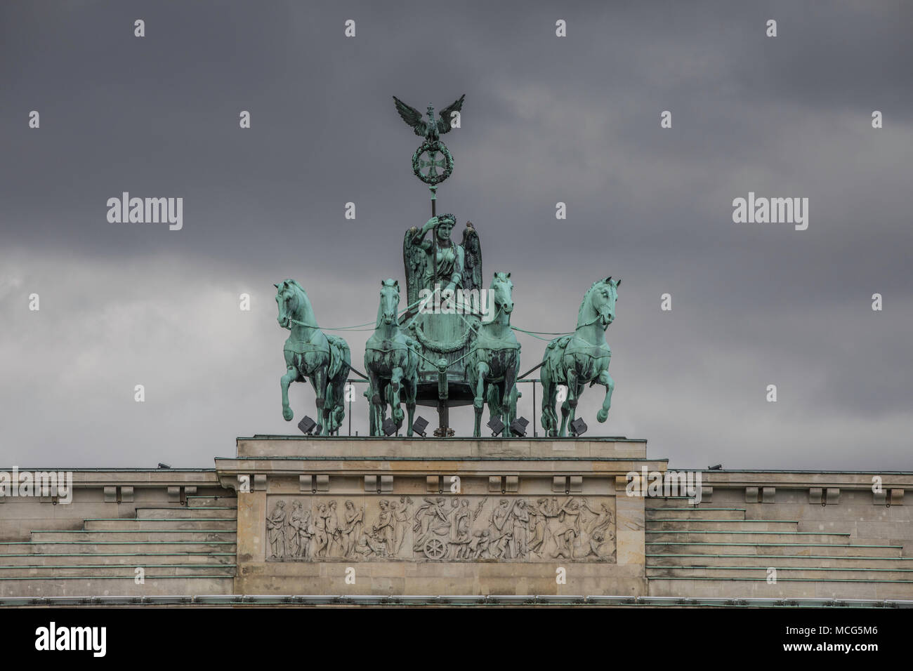 Quadriga on the Brandenburg Gate, Berlin, Germany Stock Photo