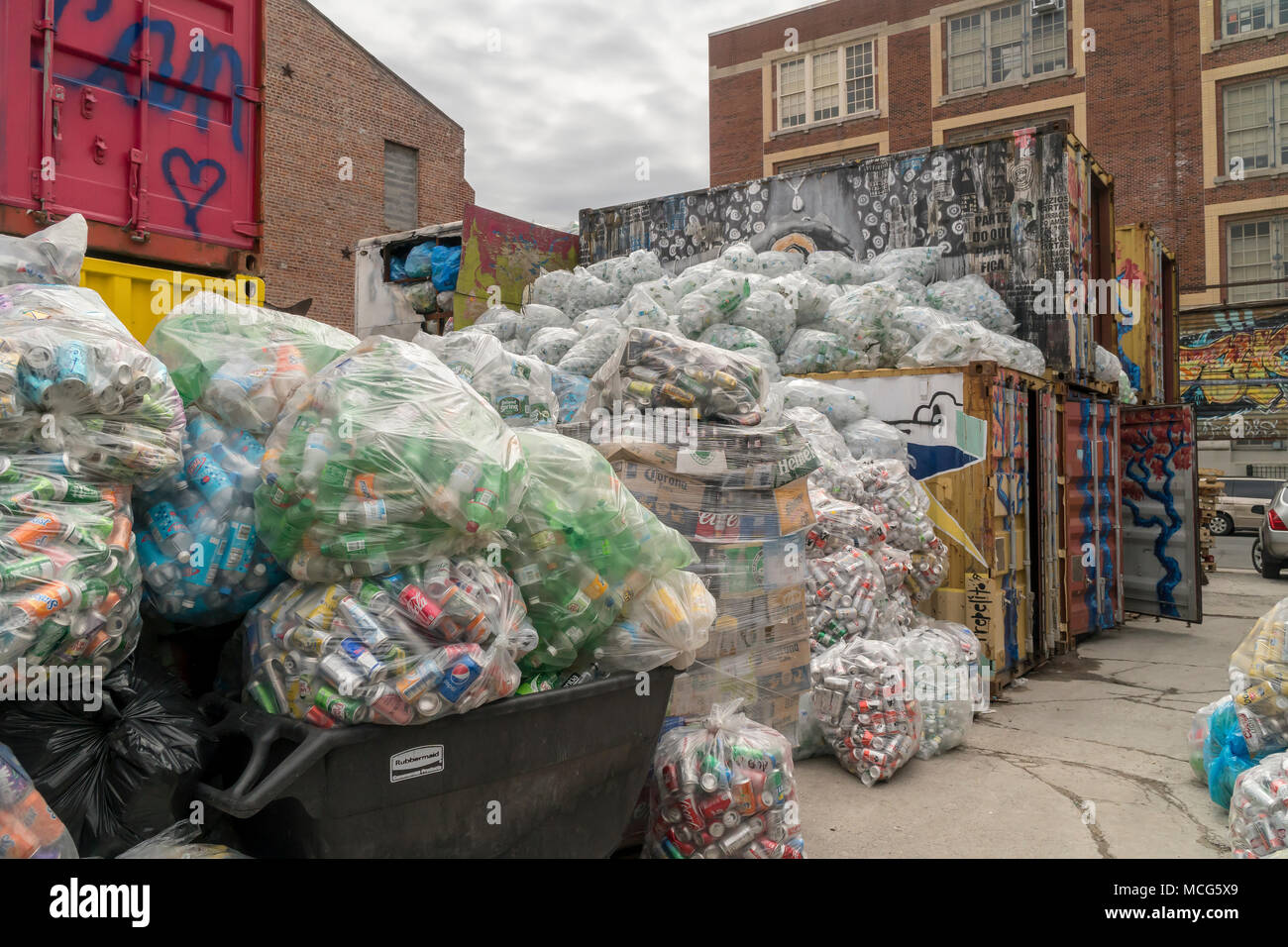 Sorting Cans Bottles Recycling High Resolution Stock Photography and
