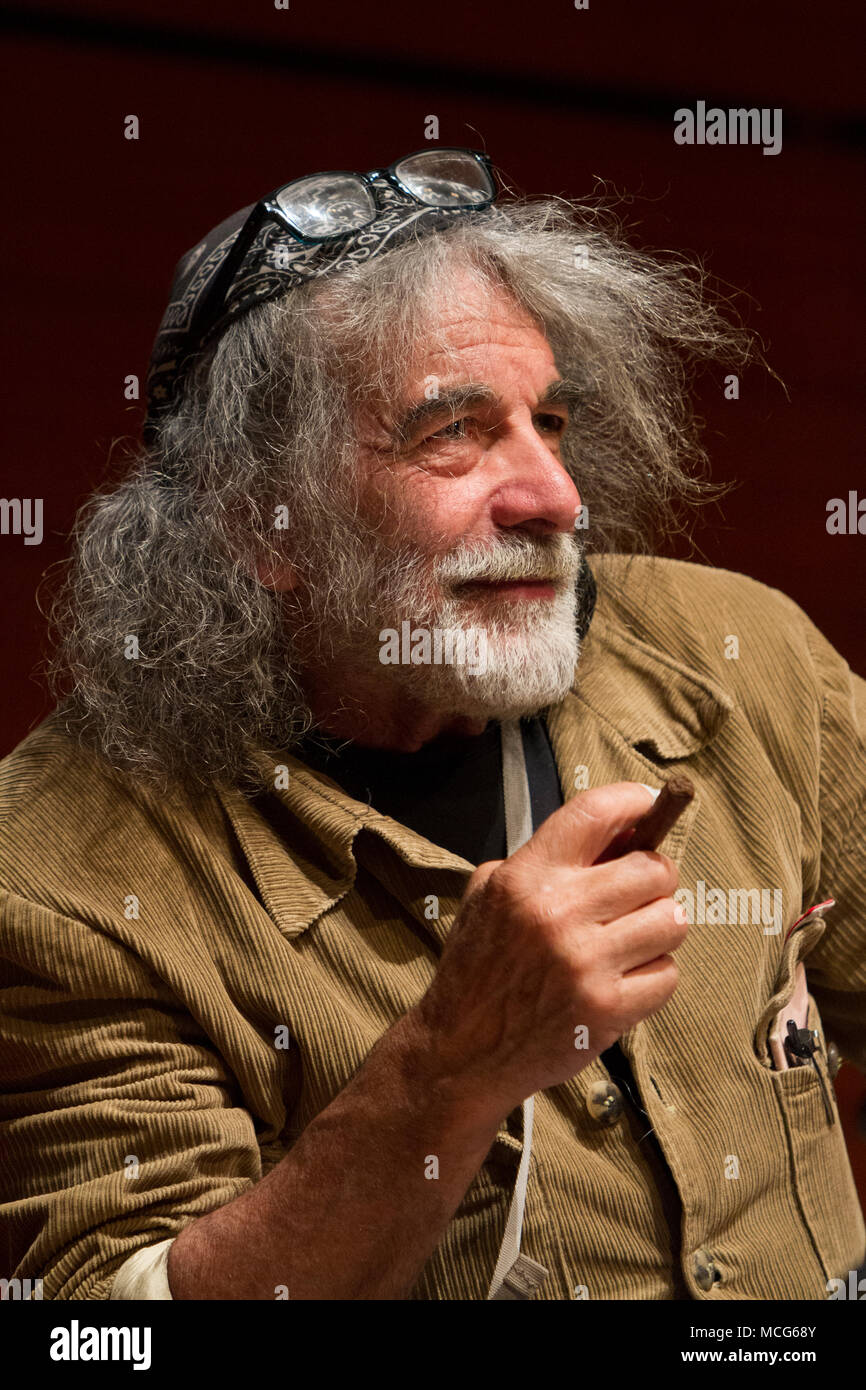 Italian writer Mauro Corona portrayed at 2017 Turin Book Fair Stock Photo