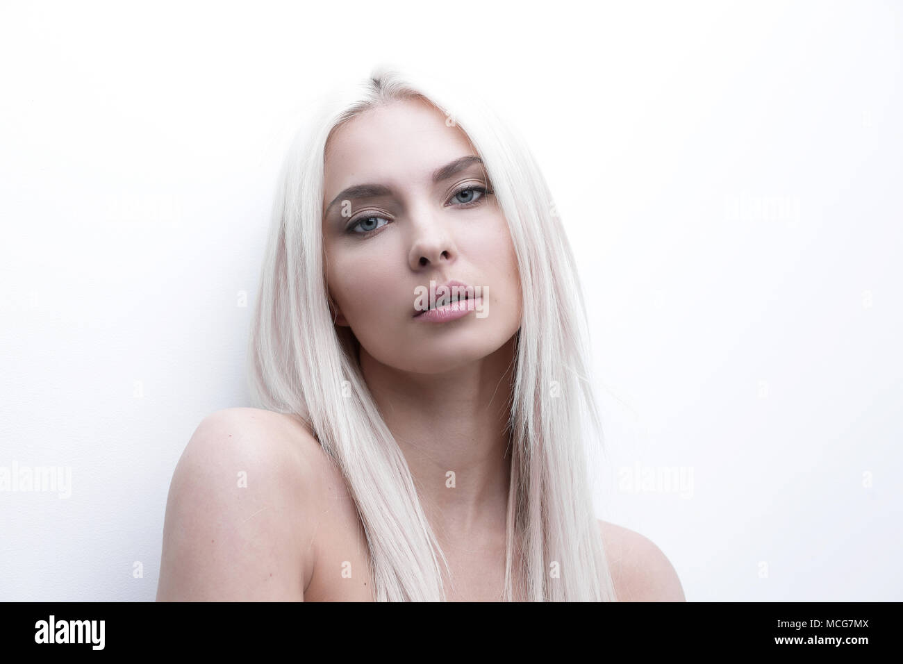 Close-up portrait of a sad beautiful woman Stock Photo - Alamy