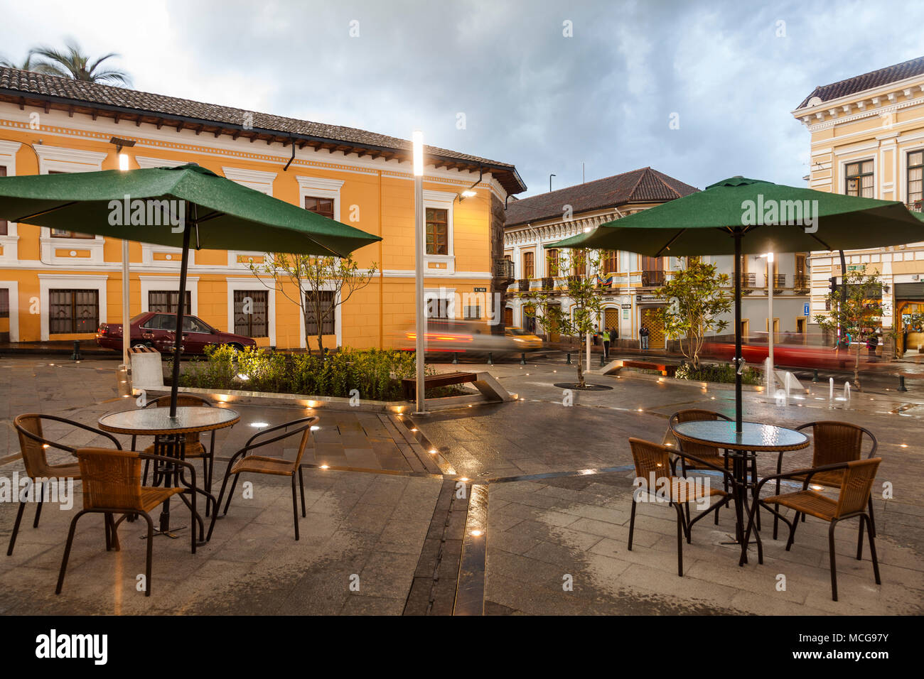 New coffee bar in the old downtown of Quito, Ecuador Stock Photo Alamy