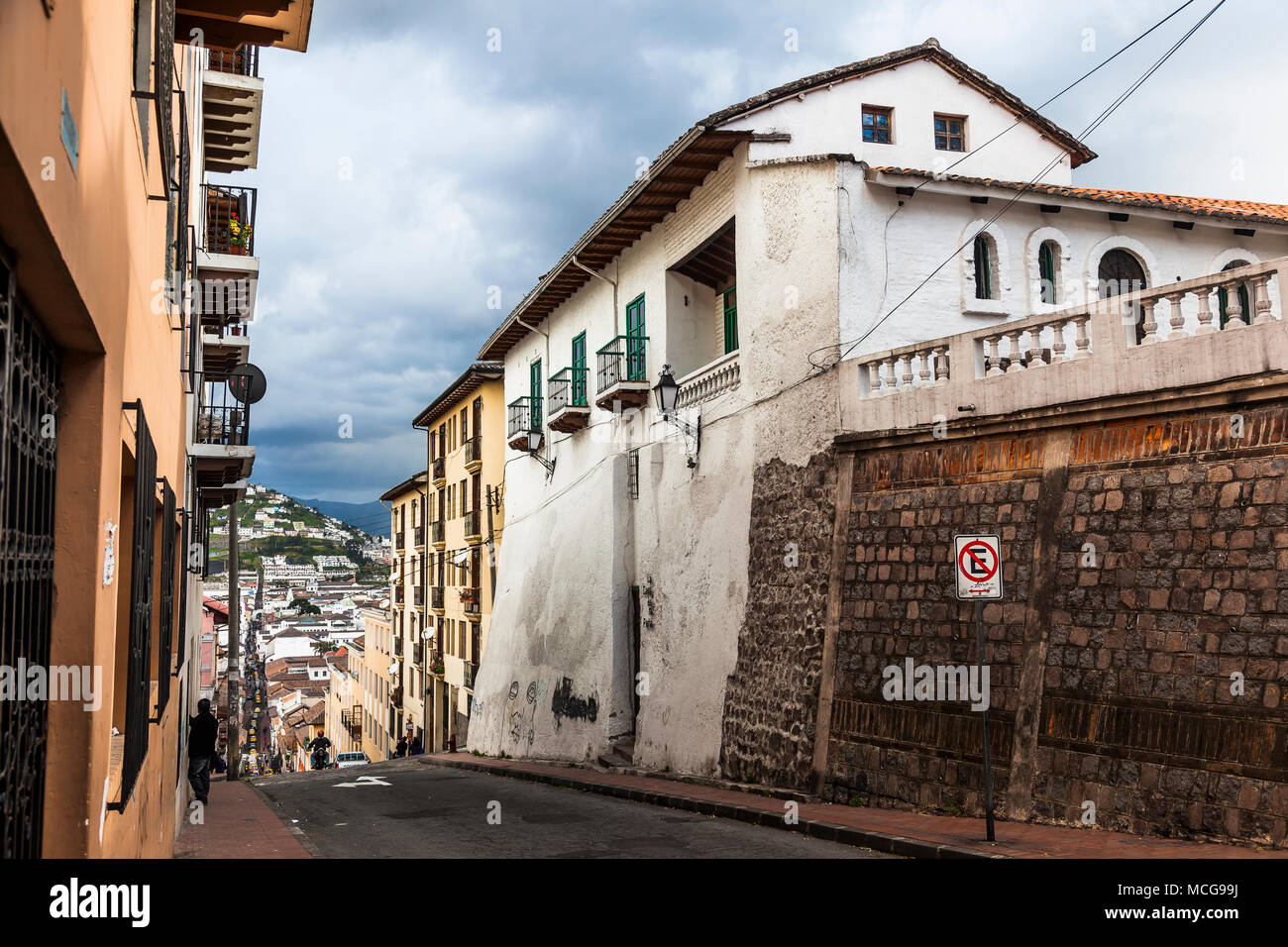 House on top of the old Quito, Ecuador Stock Photo Alamy