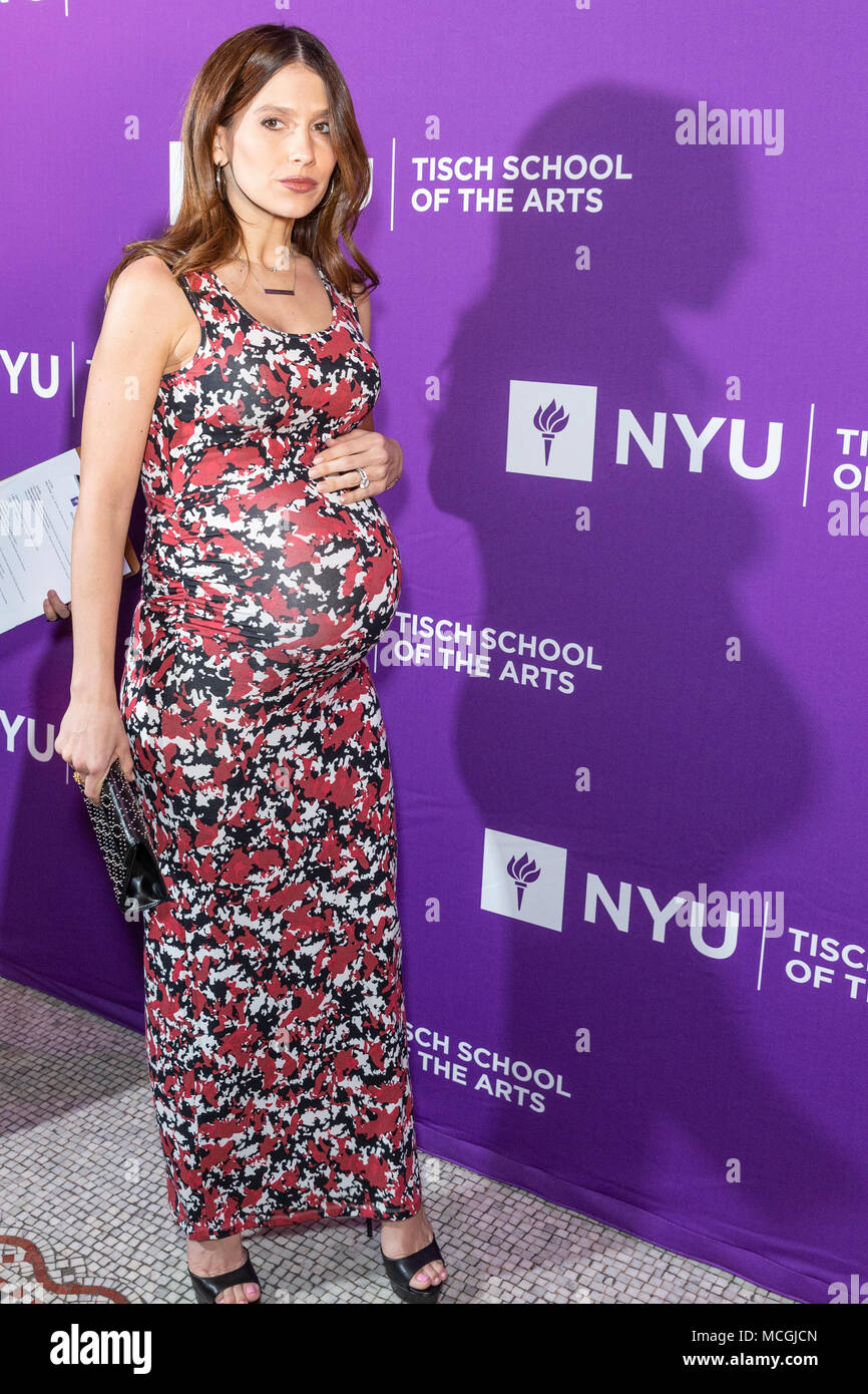New York, NY - April 16, 2018: Pregnant Hilaria Baldwin attends NYU Tisch School of Arts 2018 Gala at Capitale Credit: lev radin/Alamy Live News Stock Photo