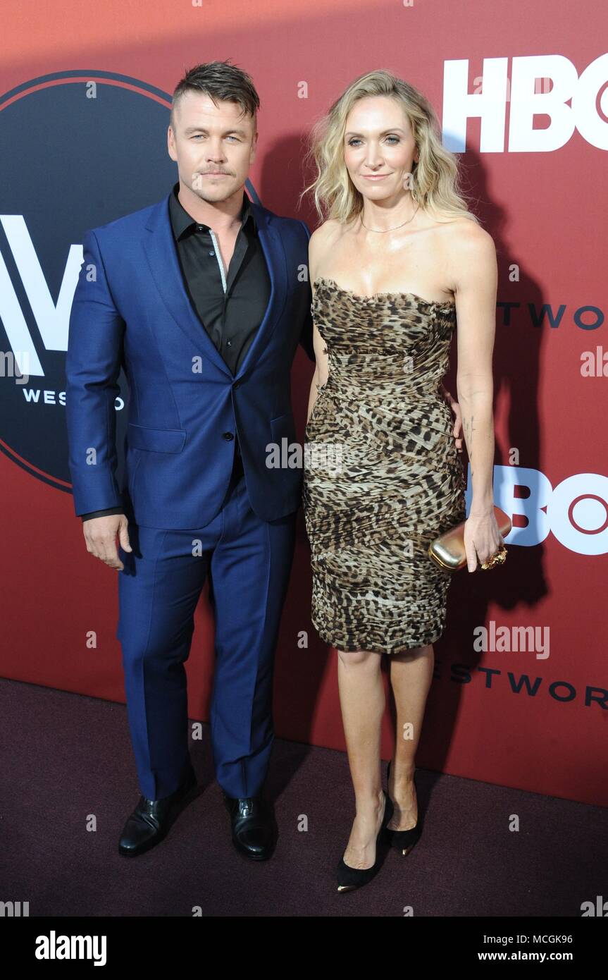 Los Angeles, CA, USA. 16th Apr, 2018. Luke Hemsworth, Samantha