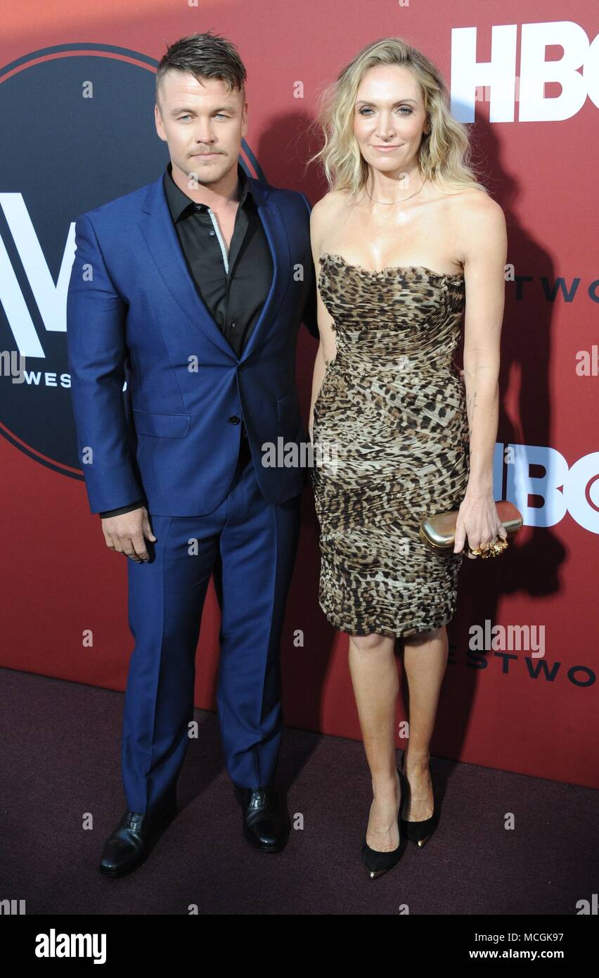 Los Angeles, CA, USA. 16th Apr, 2018. Luke Hemsworth, Samantha