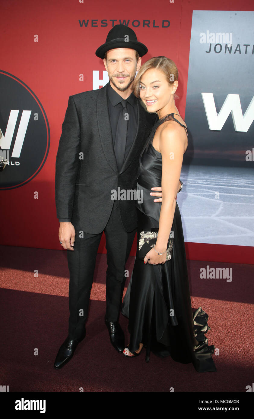 HOLLYWOOD, CA - APRIL 16: Gustaf Skarsgard, Caroline Sjostrand, at the