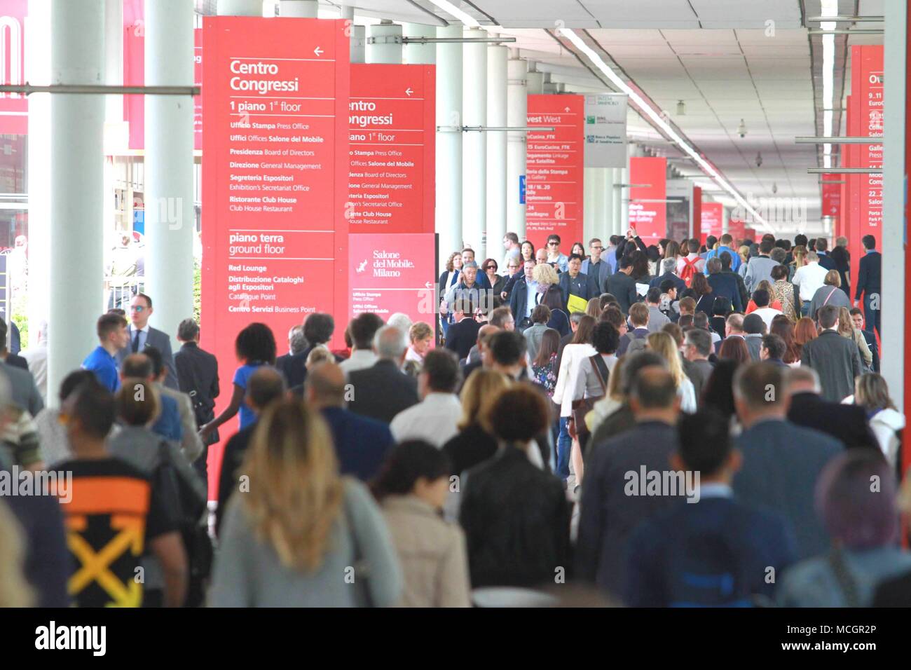 Milan, Italy. 17th April 2018. INAUGURATION OF THE SALONE DEL MOBILE ... Milan, Italy. 17th April 2018. INAUGURATION OF THE SALONE DEL MOBILE ...