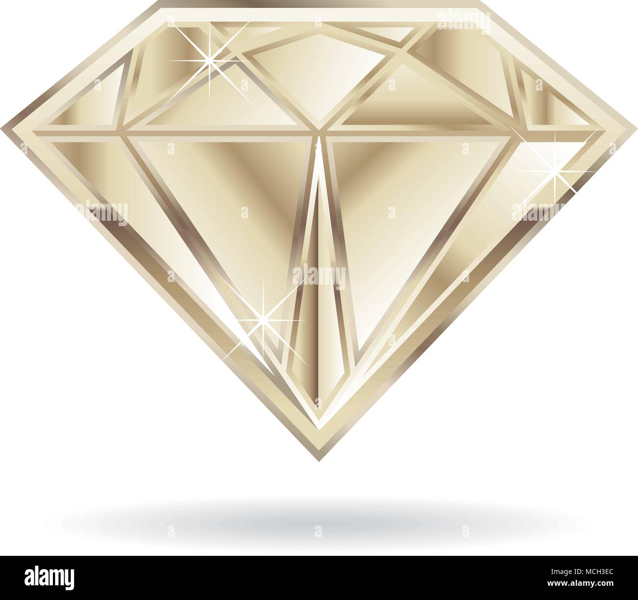 Shiny Platinum Precious Gem with cuts Stock Vector Image & Art Alamy