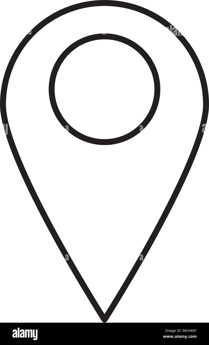 line destination map location explore symbol vector illustration Stock ...