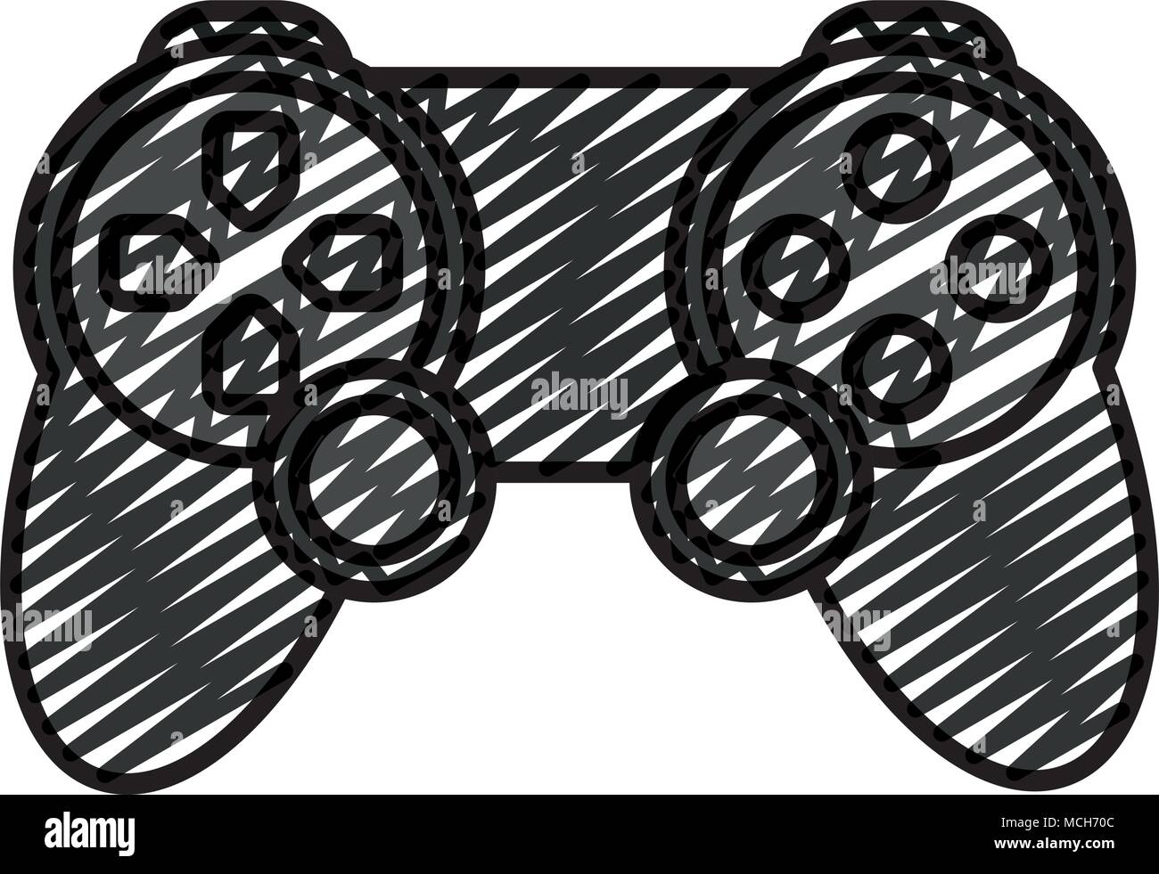 doodle videogame controller play console object vector illustration ...