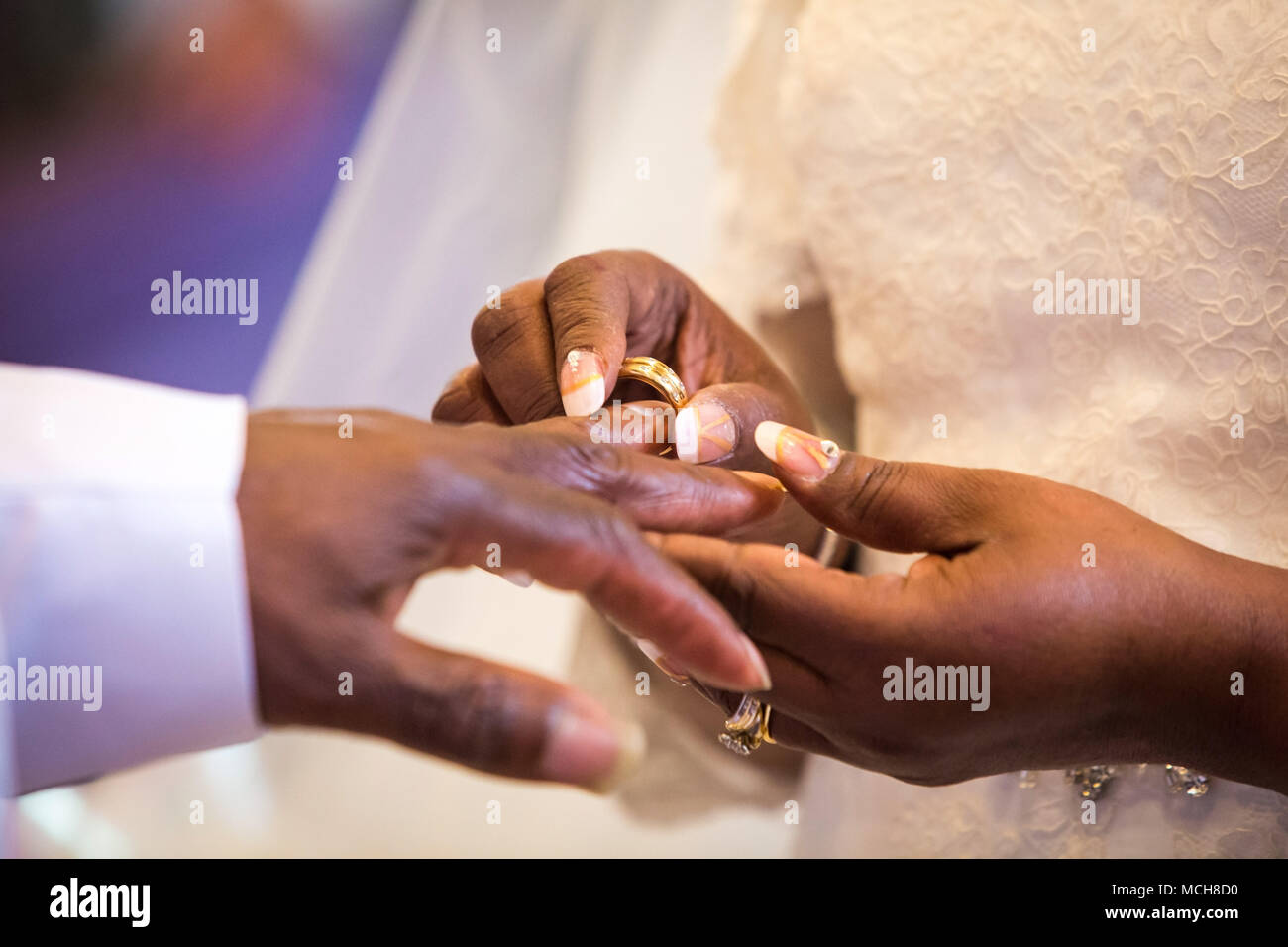 Wedding rings exchange stock photo. Image of couples - 69723252