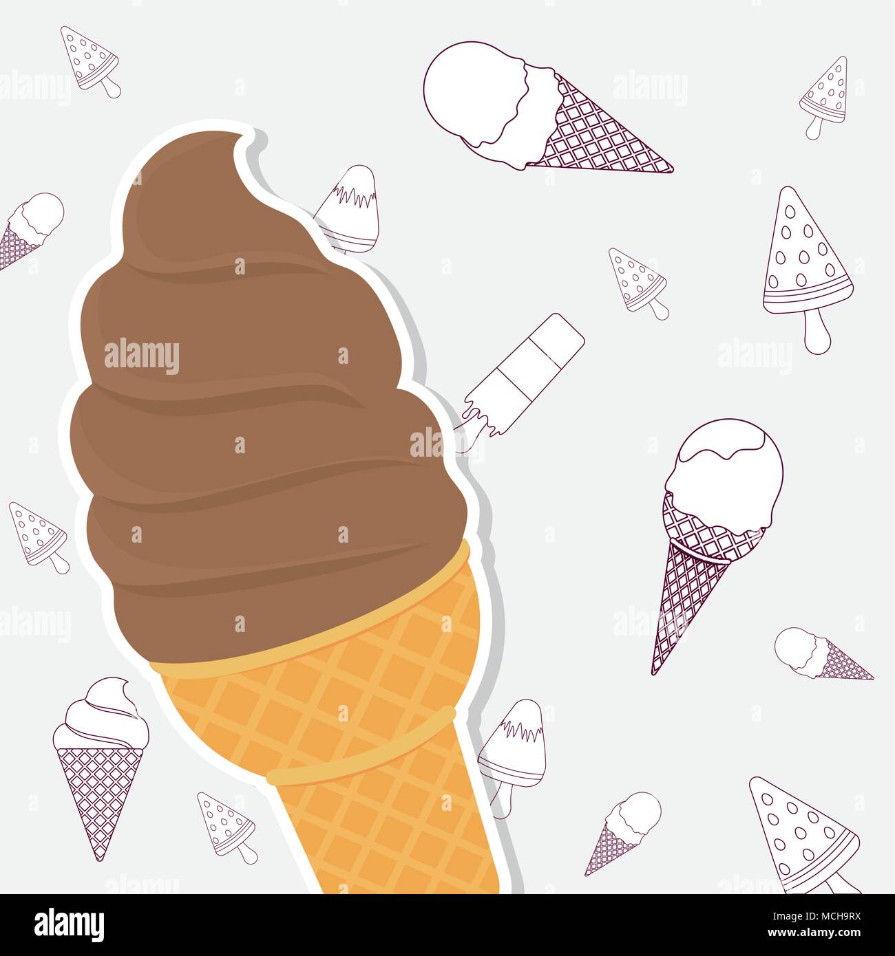 Ice Cream Stock Illustration - Download Image Now - Ice Cream Cone, Ice  Cream, Single Object - iStock