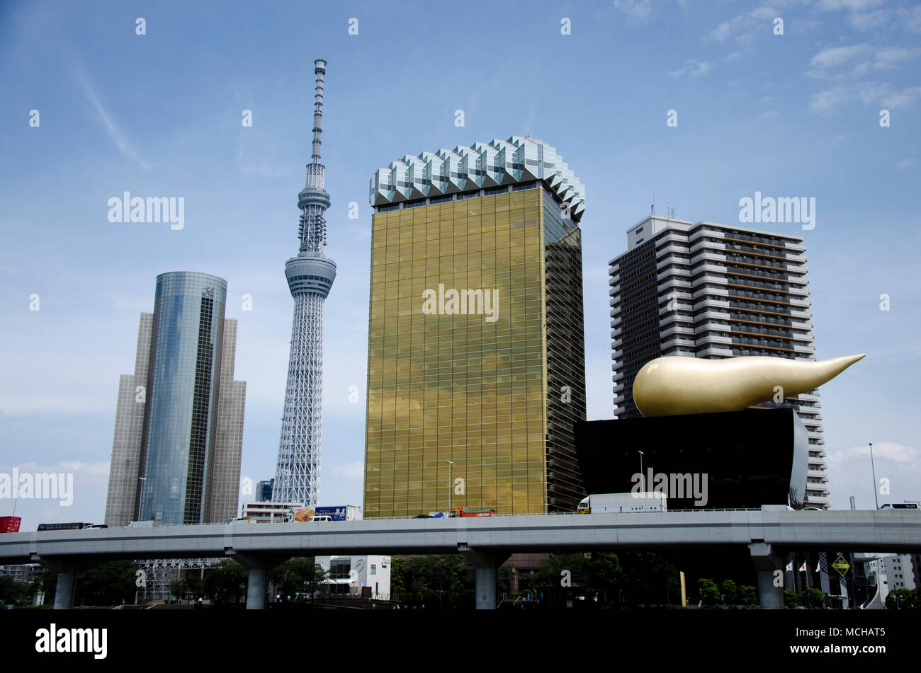 Tokyo Skyline, Tokyo horn, sumida river, in Japan Stock Photo