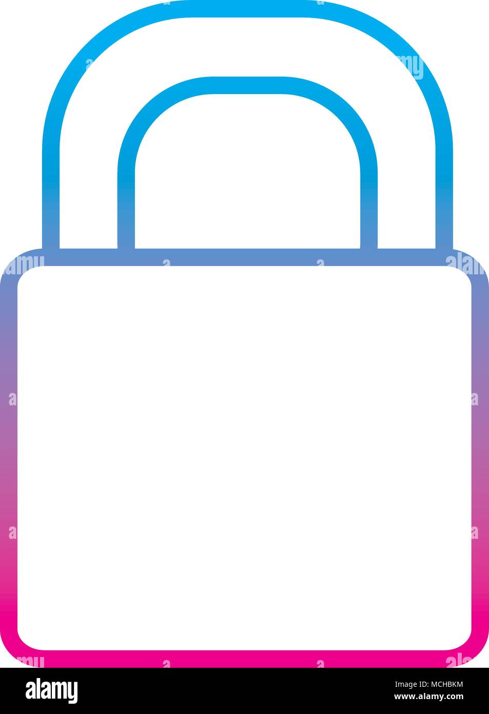degraded line close padlock security and protect information vector ...