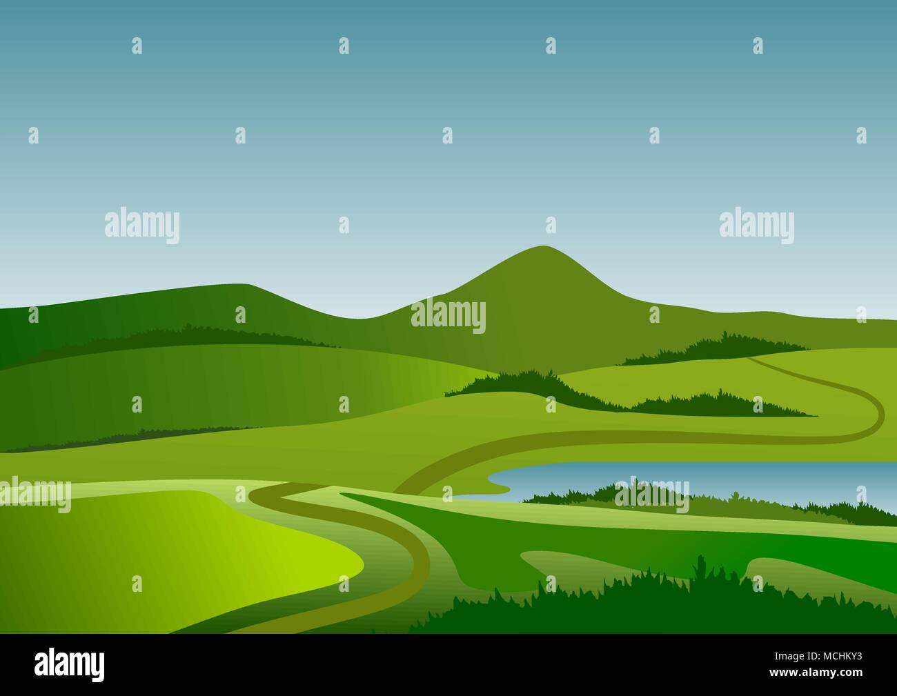 Background image of hills Stock Vector Images - Alamy