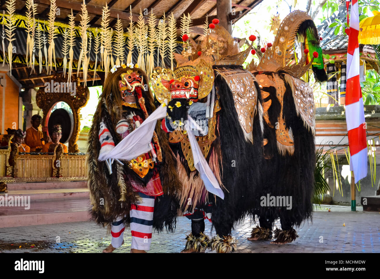 Batubulan is an art village located in Sukawati subdistrict tourism area, Gianyar regency Stock Photo