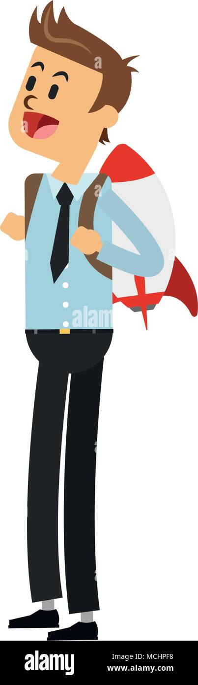 Flying businessman jetpack Stock Vector Images - Alamy