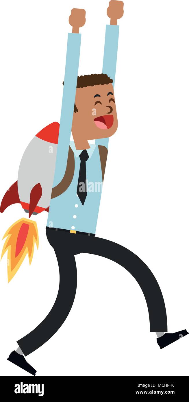 Flying businessman jetpack Stock Vector Images - Alamy