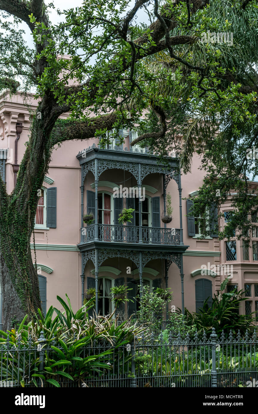 New Orleans Garden District Architecture Stock Photo Alamy