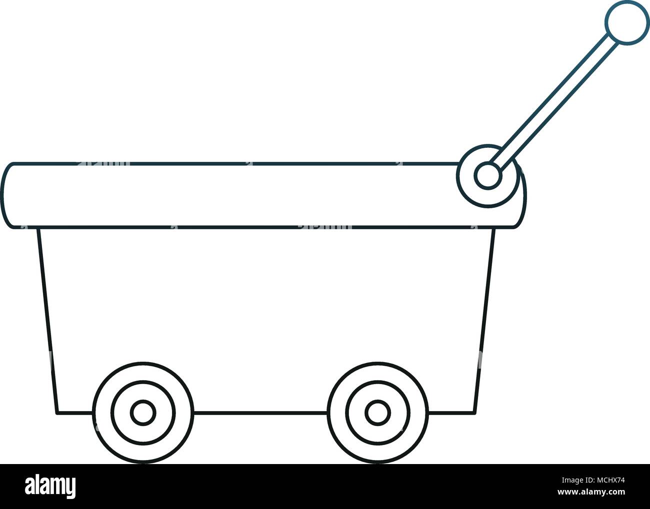 Little empty cart on blue lines Stock Vector Image & Art Alamy