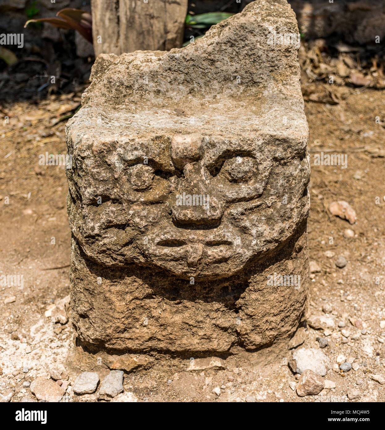 Ek Balam Mexico Mayan Artifacts, Warriors, Temples, and Ruins Stock