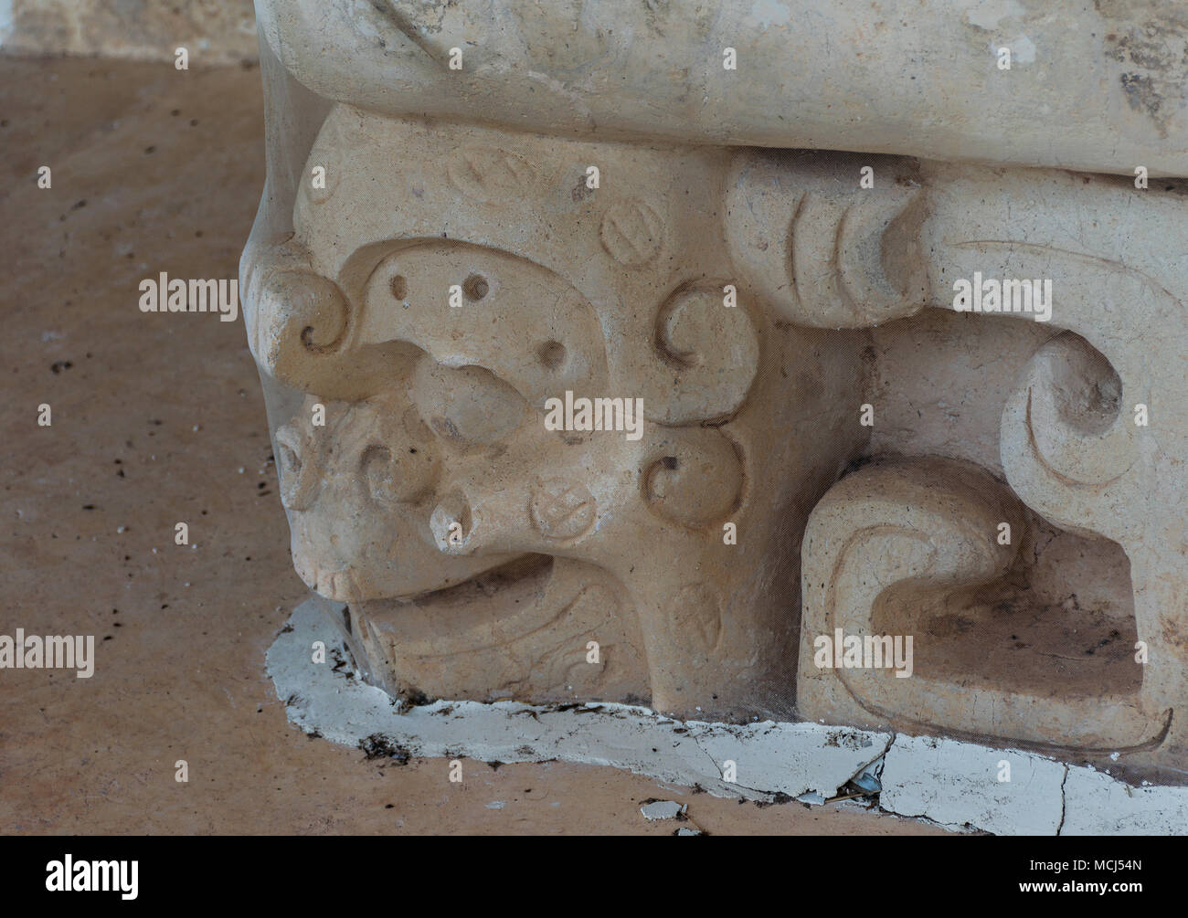 Ek Balam Mexico Mayan Artifacts, Warriors, Temples, and Ruins Stock