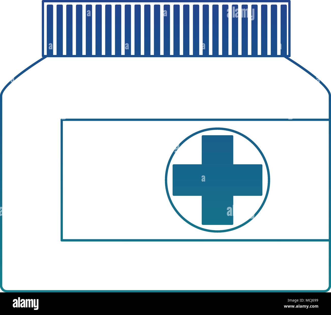 Medicine bottle isolated blue lines Stock Vector Image & Art - Alamy
