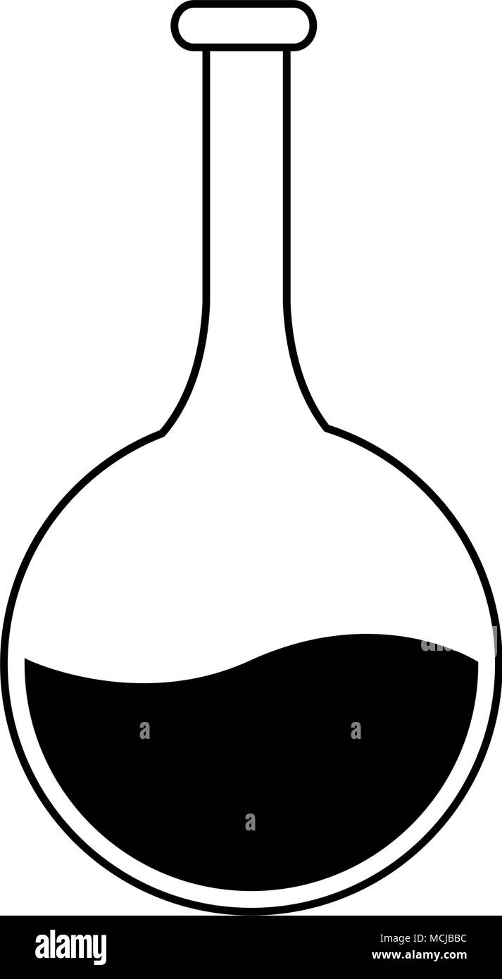 Chemistry flask lab on black and white Stock Vector Image & Art Alamy