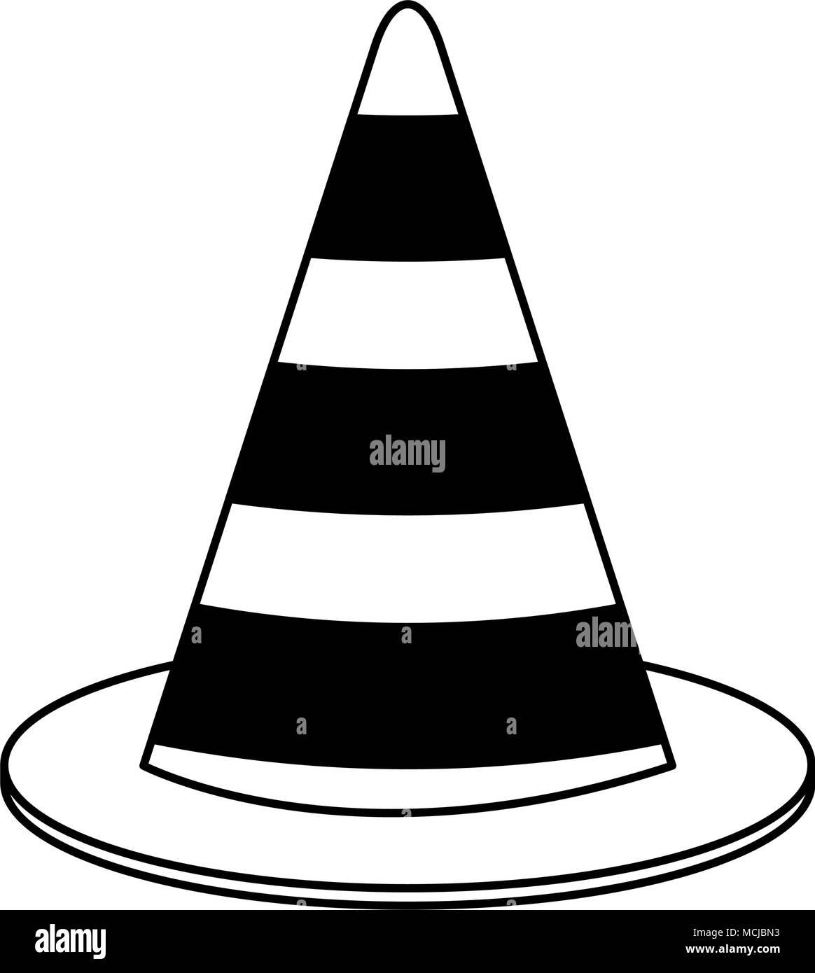 Construction traffic cone on black and white Stock Vector Image & Art ...