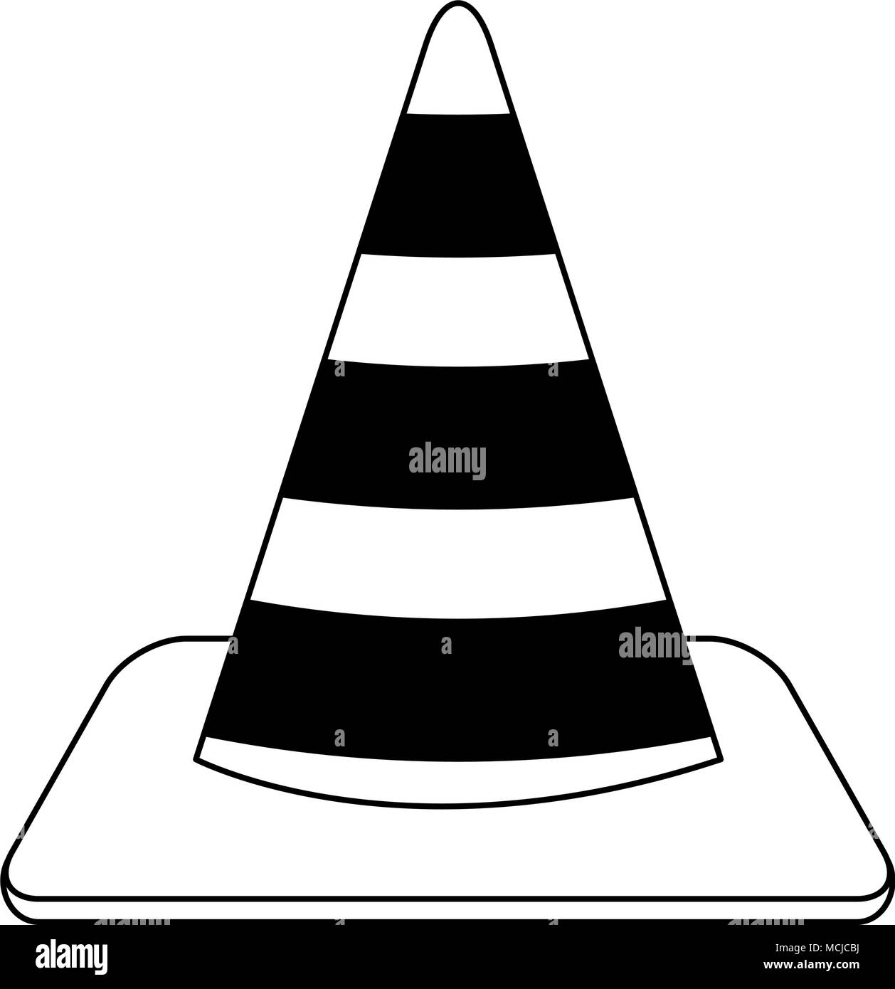 Construction traffic cone on black and white Stock Vector Image & Art ...