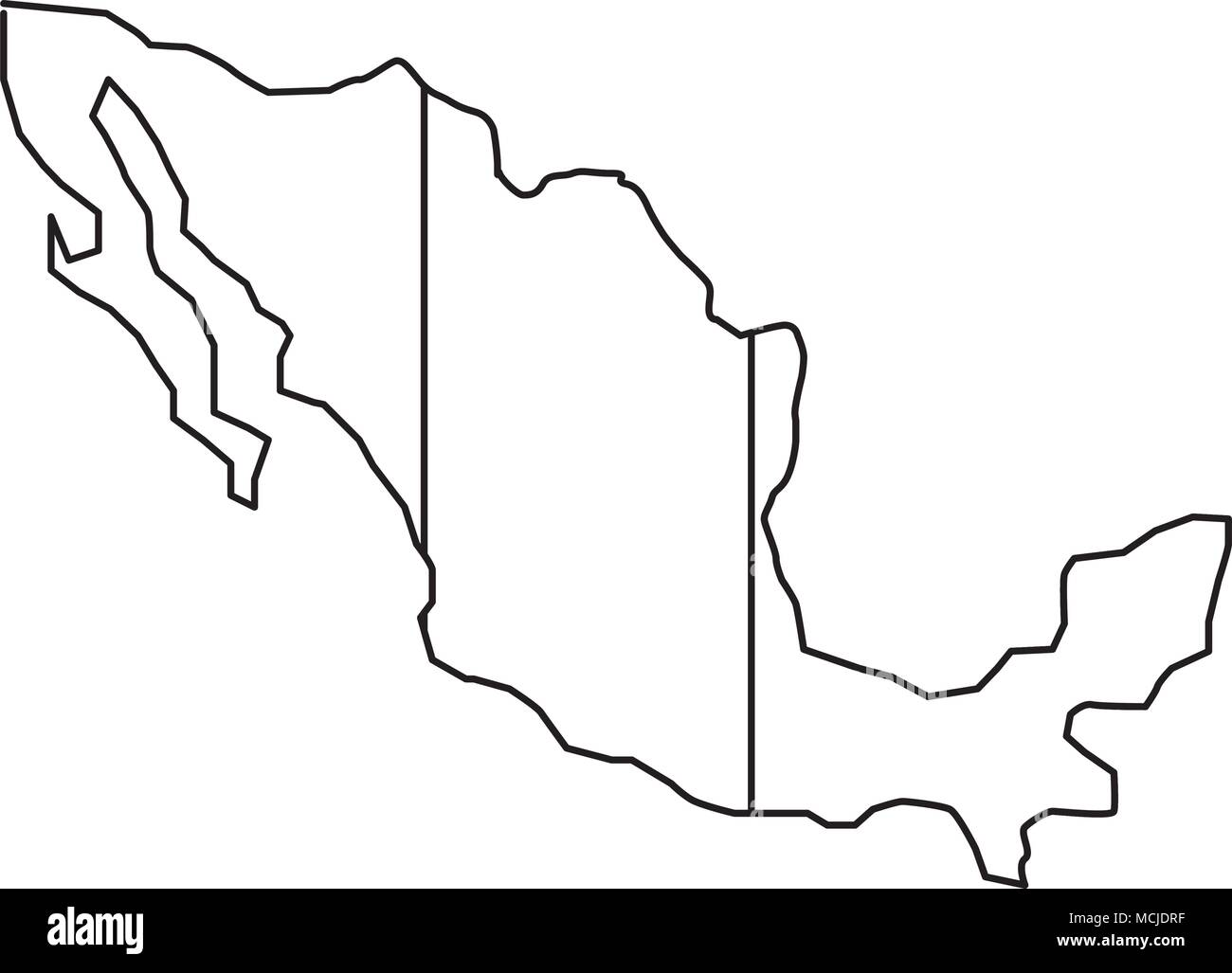 map of mexico icon over white background, vector illustration Stock