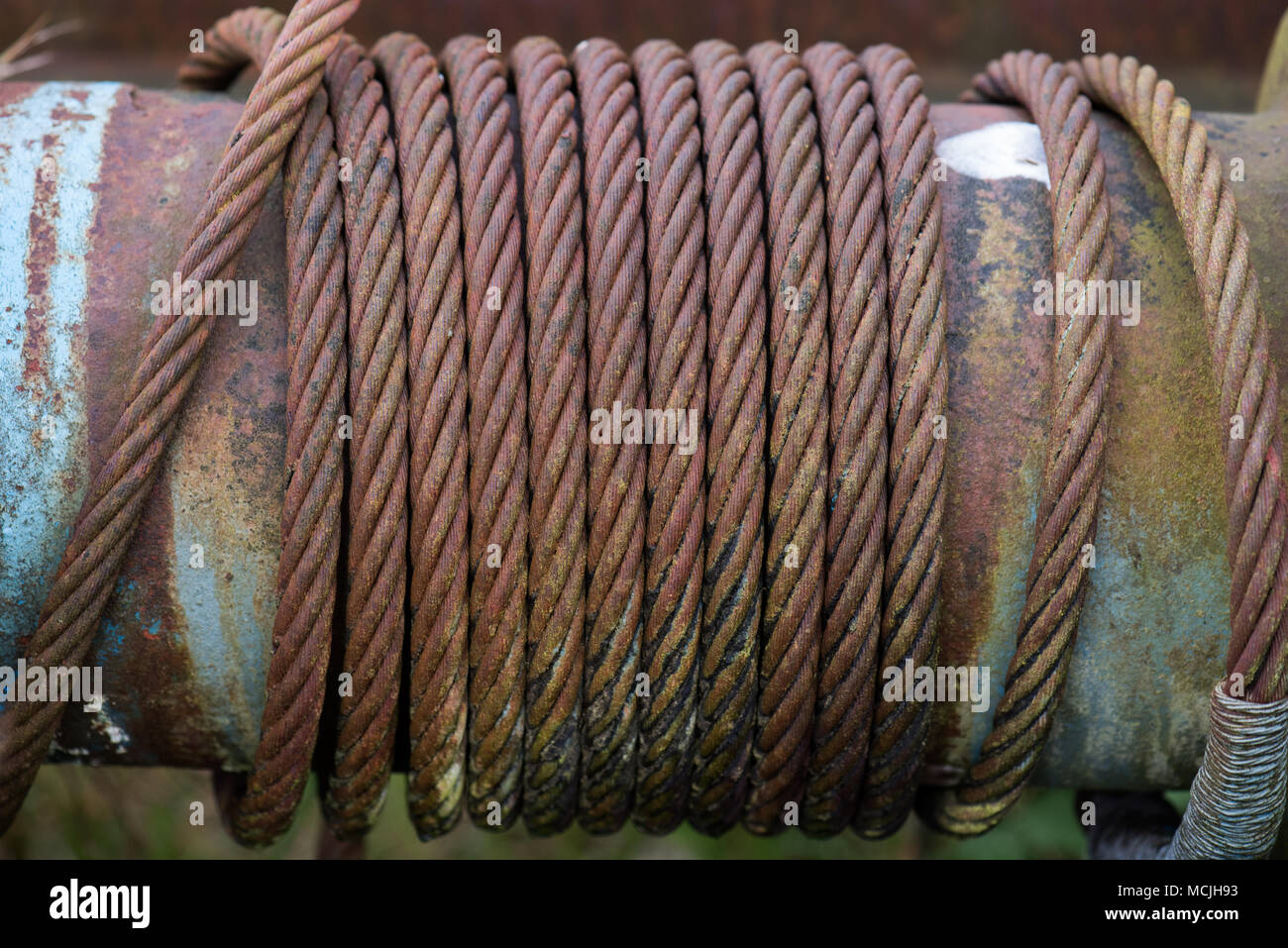Rusty Steel Cable Stock Photo Alamy