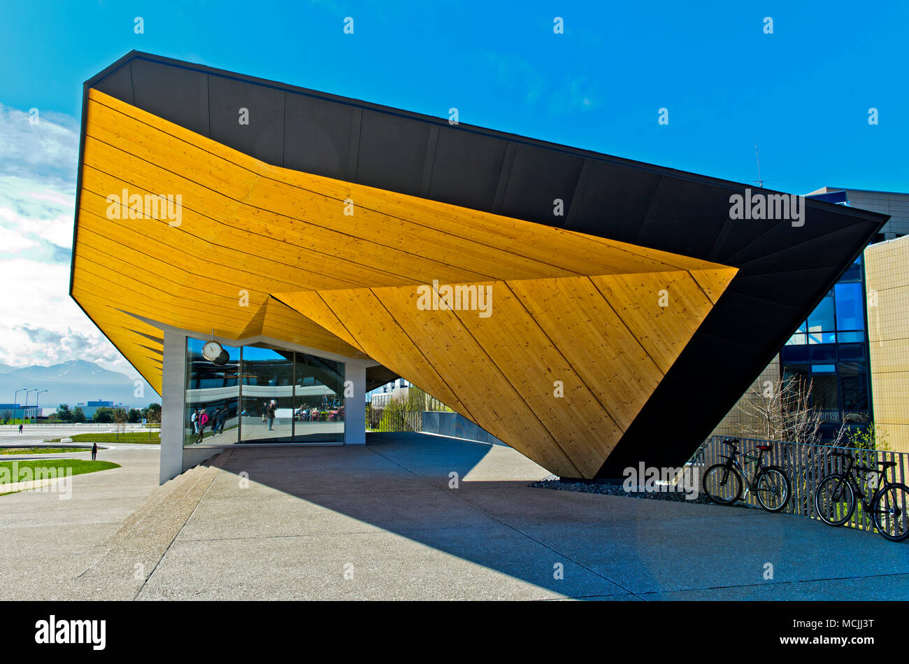 ArtLab Building, Architect Kengo Kuma, École polytechnique fédérale de Lausanne, EPFL, Lausanne, Switzerland Stock Photo
