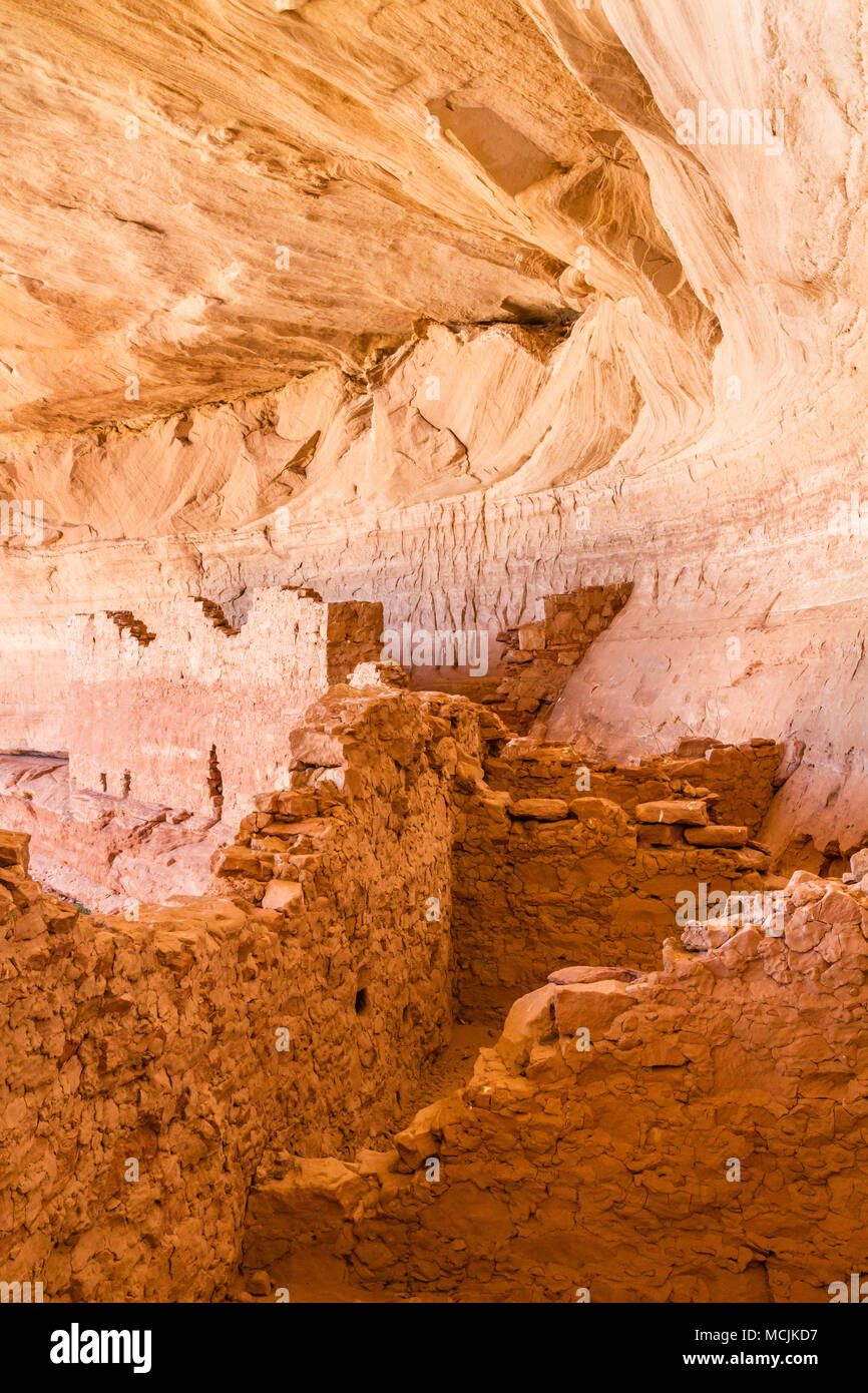 17 or 16 Room Ruin, an Ancestral Puebloan ruin in a north facing alcove