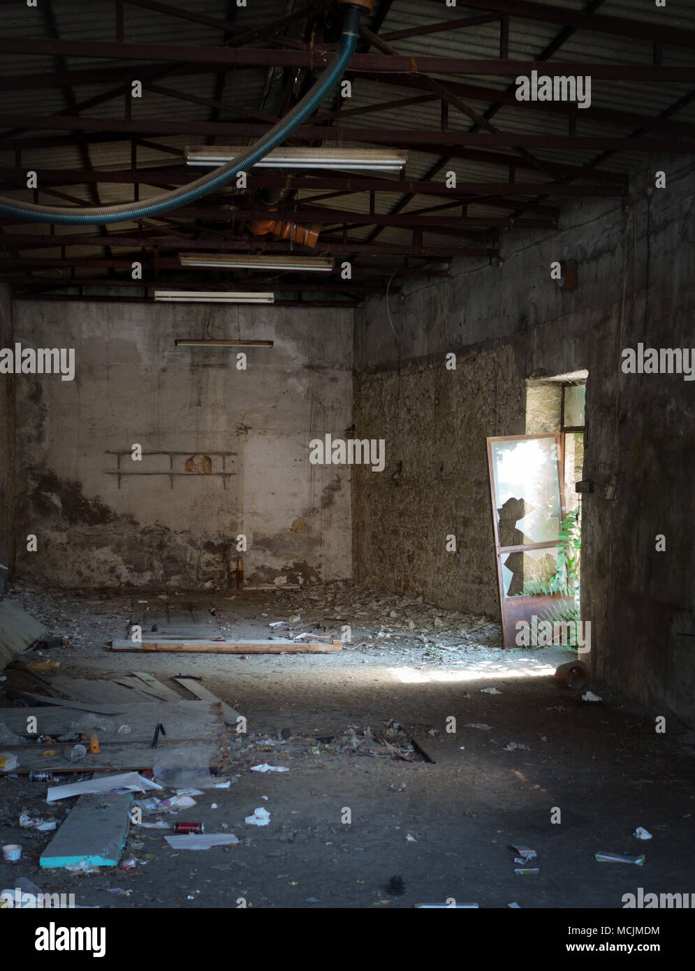 Old ruined building interior Stock Photo