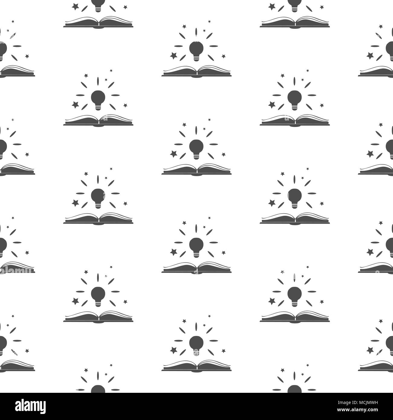 Subtle Book Pattern Seamless pattern with shining above an open book. Great for wall book ...