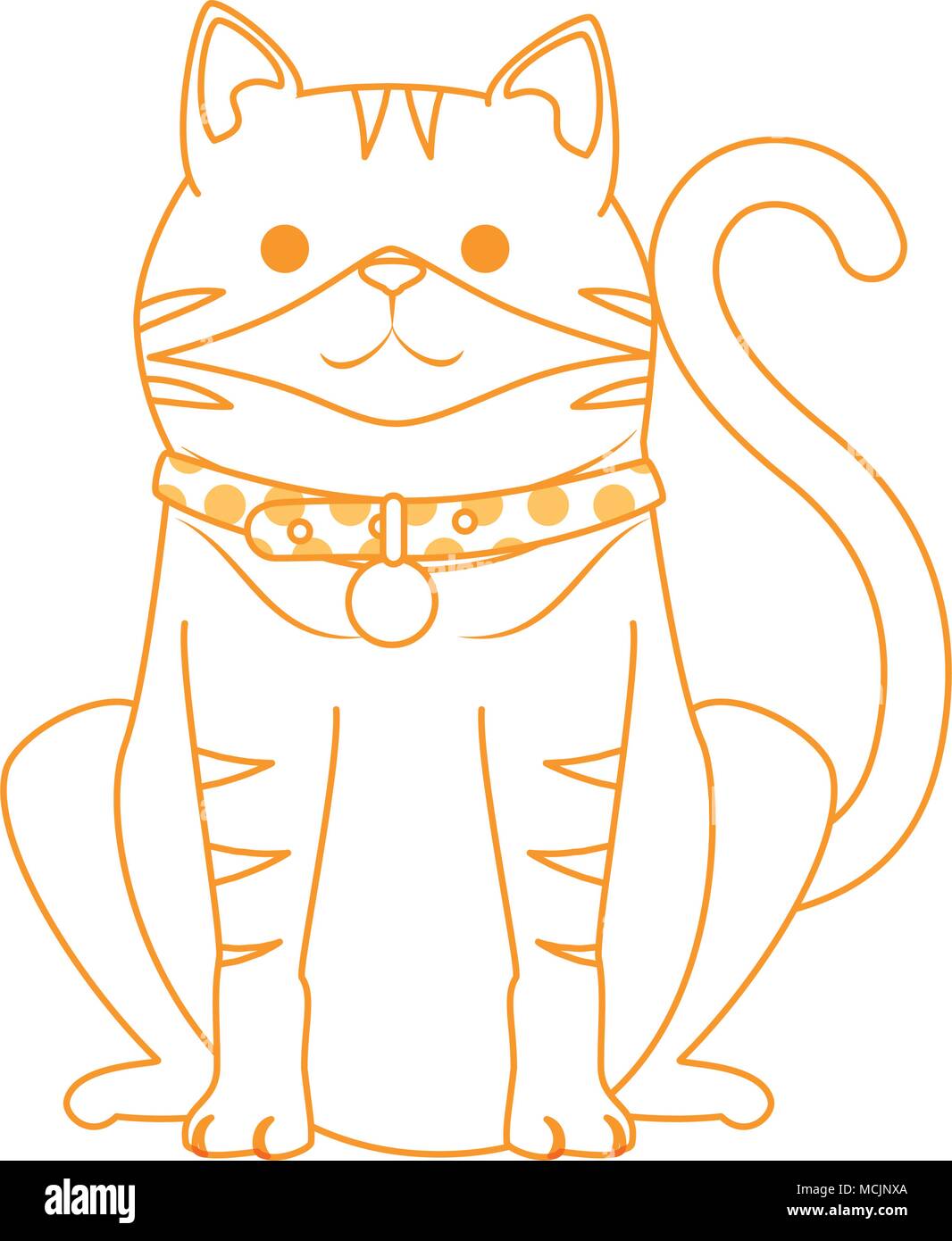 cute cat mascot character vector illustration design Stock Vector Image ...