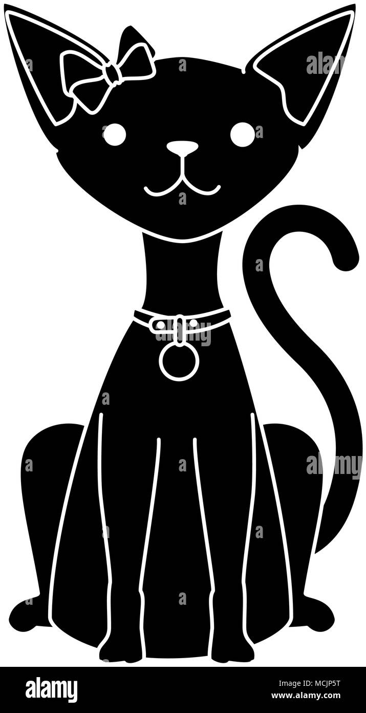 cute cat mascot character vector illustration design Stock Vector Image ...