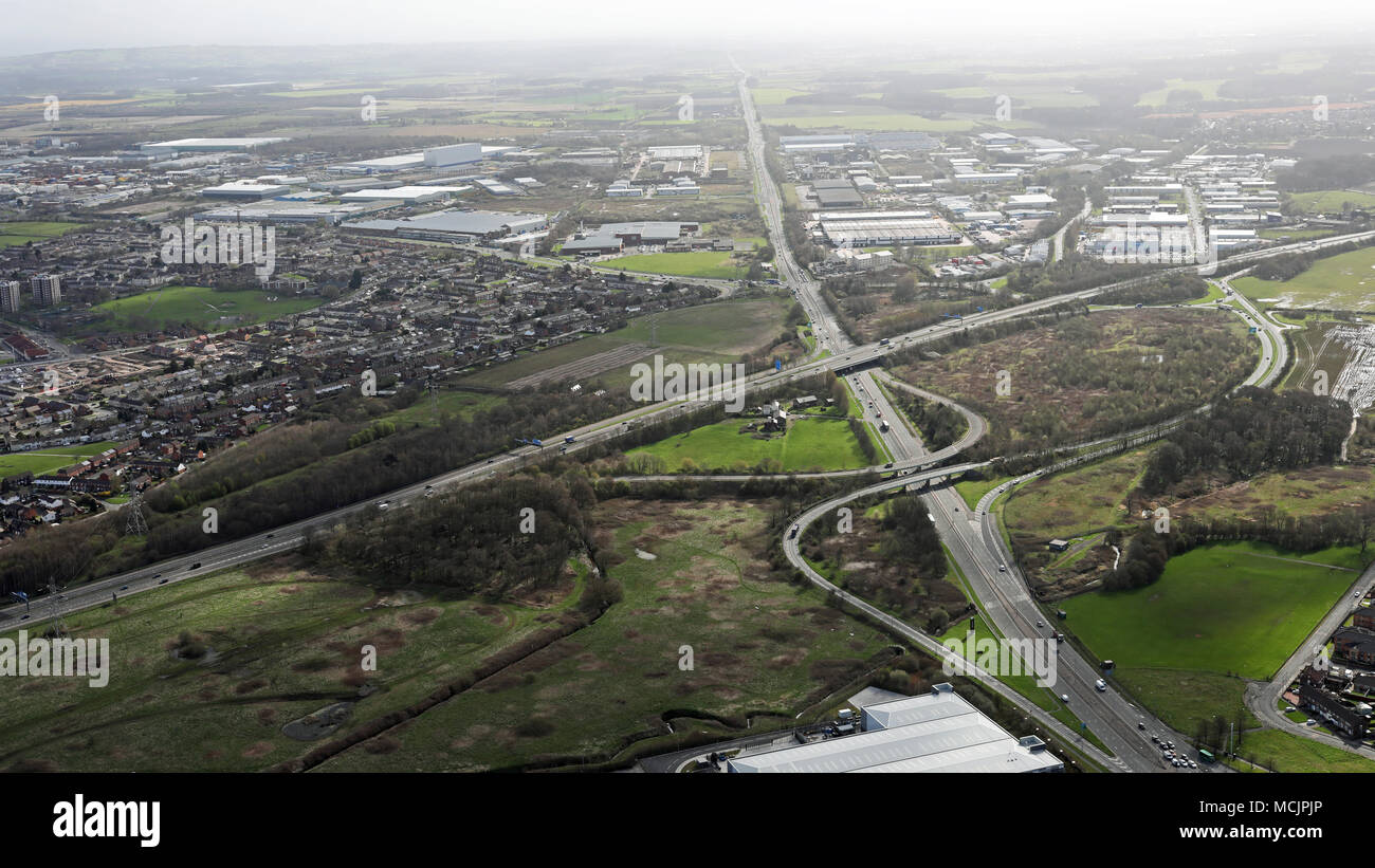 Aerial View Looking East Of The Large Knowsley Industrial Park At Kirby   Aerial View Looking East Of The Large Knowsley Industrial Park At Kirby Liverpool MCJPJP 