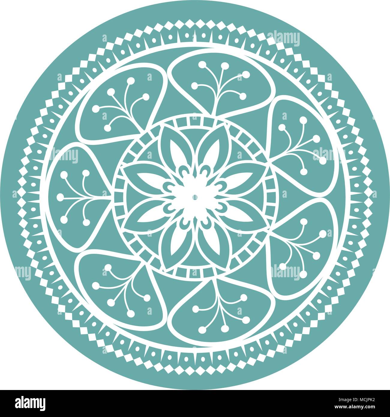 colorful and circular mandala mandala vector illustration design Stock