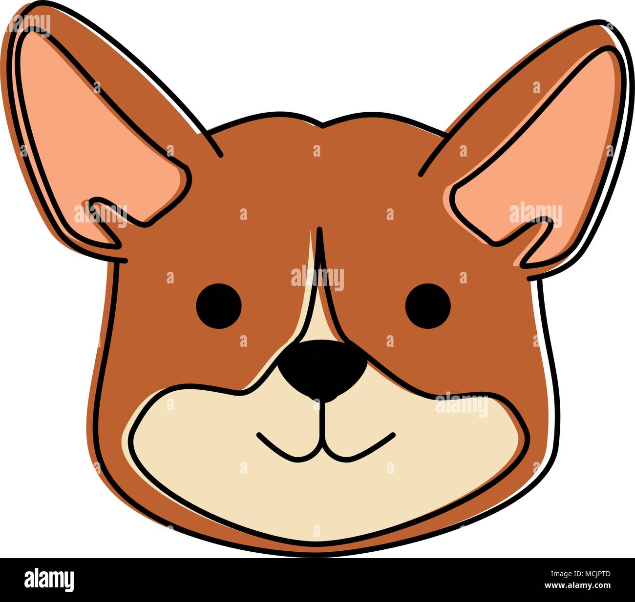 cute dog breed head character Stock Vector Image & Art - Alamy