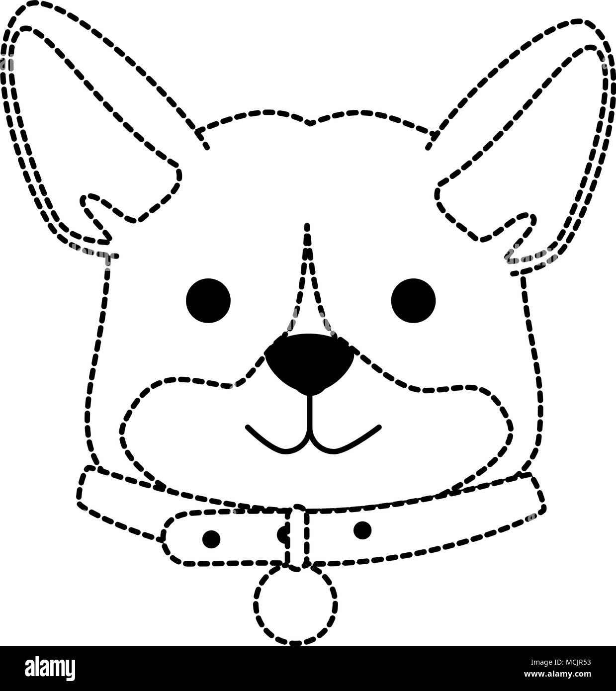 cute dog breed head character Stock Vector Image & Art - Alamy