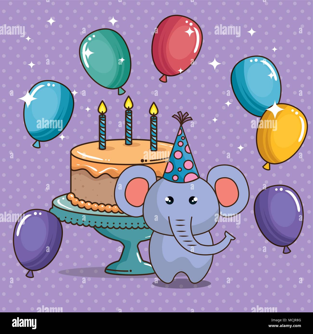 happy birthday card with cute elephant Stock Vector Image & Art - Alamy happy birthday card with cute elephant Stock Vector Image & Art - Alamy